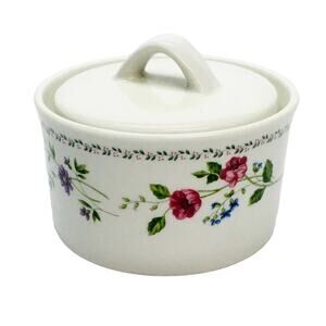 Farberware Stoneware English Garden Covered Sugar Bowl